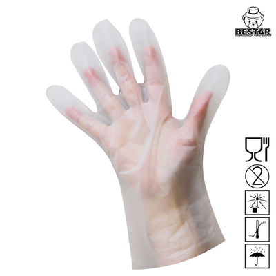 Σαφή πλαστικά μίας χρήσης γάντια TPE για το χειρισμό τροφίμων κουζινών