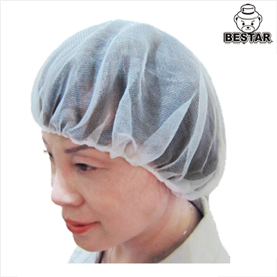 Το μίας χρήσης νάυλον 24 ίντσα Bouffant ΚΑΠ τρίβει τα καπέλα Hairnet για χειρουργικό