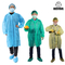 Μπλε κίτρινος παλτών εργαστηρίων SSP 6xl μεγάλος μέσος μίας χρήσης για την κλινική γιατρών